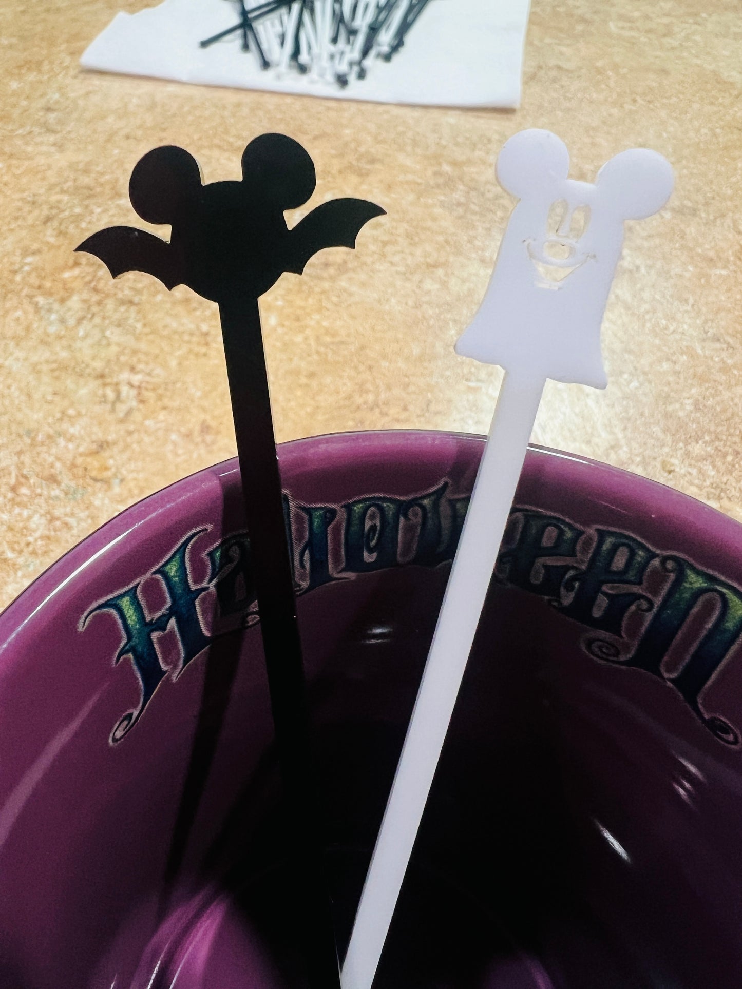 Magical Halloween Themed Acrylic Swizzle Sticks