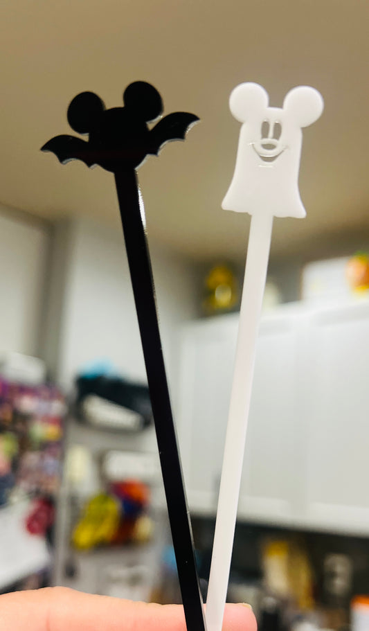 Magical Halloween Themed Acrylic Swizzle Sticks